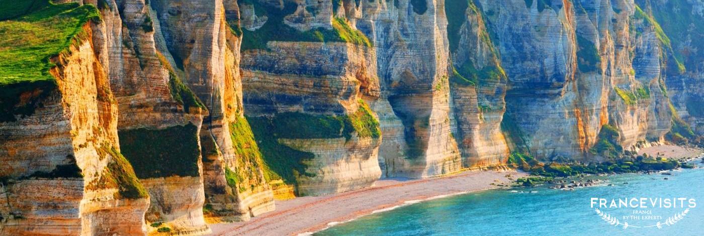 The beautiful Sea-shore of Normandy, France 